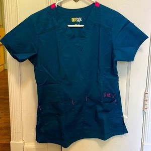 Teal blue XS women’s matching scrub set